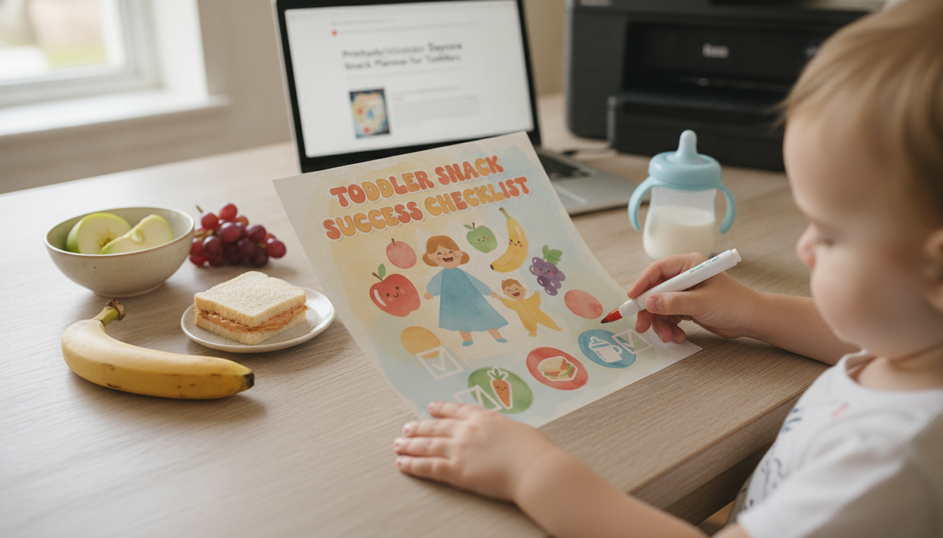 Printable Daycare Snack Planner for Toddlers (Checklist)